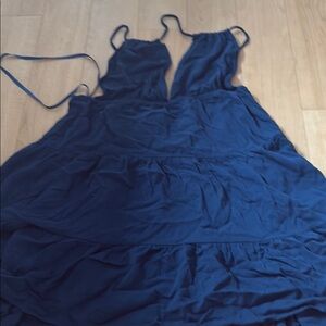 Stylish Blue Sleeveless Dress